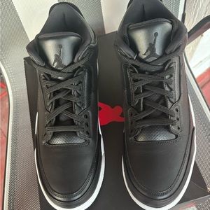 air jordan 3s retro black size 10